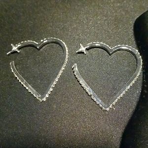 Heart hoop earrings